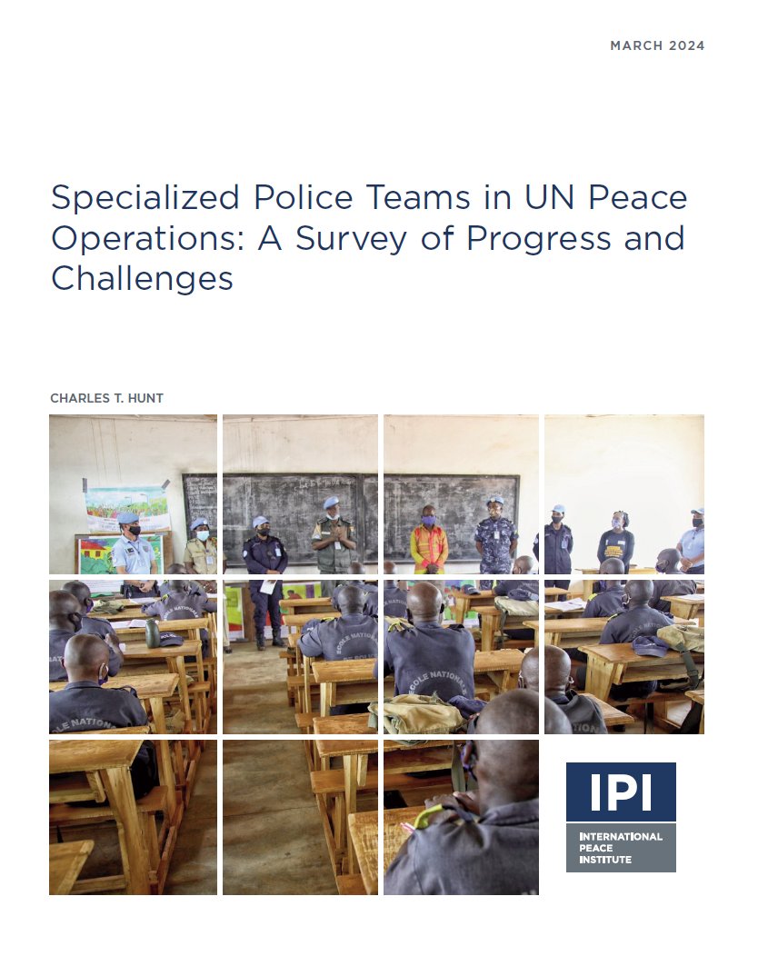 📯NEW REPORT 📯 My latest policy paper for @ipinst, supported by @KingdomNL_UN & @FinlandUN, provides the first detailed assessment of @UNPOL Specialized Police Teams (SPT)🚔👮‍♀️👮‍♂️across a range of 🇺🇳 @UN #PeaceOperations. ipinst.org/2024/03/specia… 1/6🧶