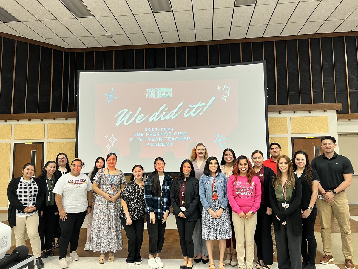 🎉 Today marks the final day of our New Teacher Academy! It's been an incredible journey witnessing their growth over the past year. We're thrilled about the impact they're making @LosFresnosCISD. Here's to many more milestones and successes ahead! #MakingAnImpact