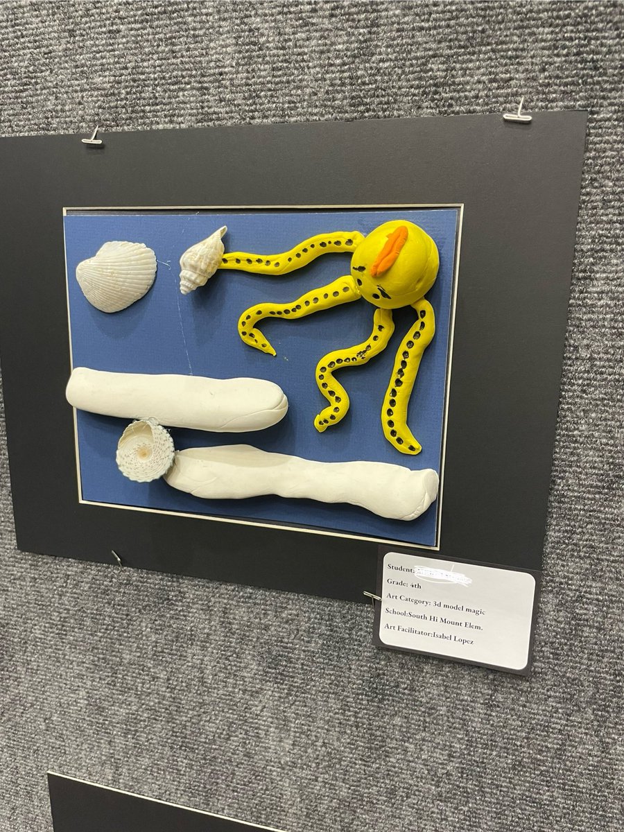 Very proud of little man for being selected for the <a href="/FWISDVPA/">Fort Worth ISD Visual & Performing Arts</a> District Art Show.  Forever grateful to <a href="/SouthHiMount/">South Hi Mount Elementary School</a> and their amazing teachers for all the love for learning they have instilled into this kiddo. <a href="/drmelissabryan/">Melissa Bryan</a> <a href="/FortWorthISD/">Fort Worth Independent School District</a>