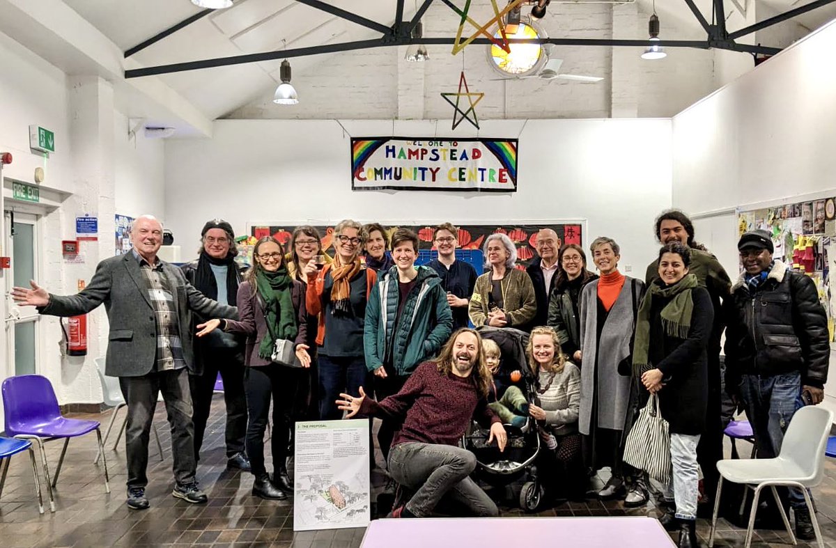 We celebrated achieving a milestone of six years in coming - winning a planning permission to develop a local site and bring forward 14 new flats to NW3, 50% of all affordable! Thank you @CLHLondon @MoleArchitects, all members, friends and supporters! #community #Sustainability