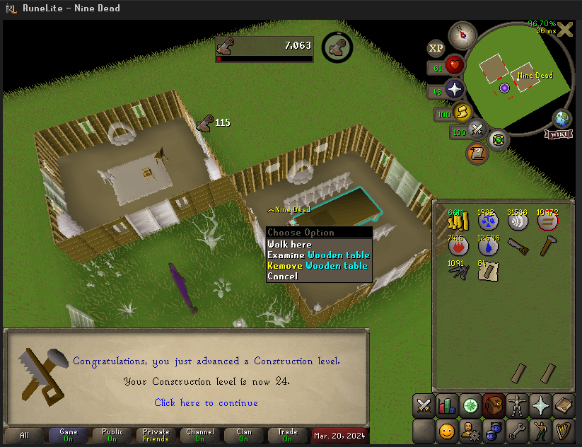 ColdHrtdOSRS's tweet photo. @KaziComet @Jagex @JagexAyiza @JagexSupport It does not show your cursor, as you can see the table option is up and Remove is highlighted yellow where my cursor is yet its not show in the screen capture.  All pics are from the same day as mining. https://t.co/arIq0iN2Ug