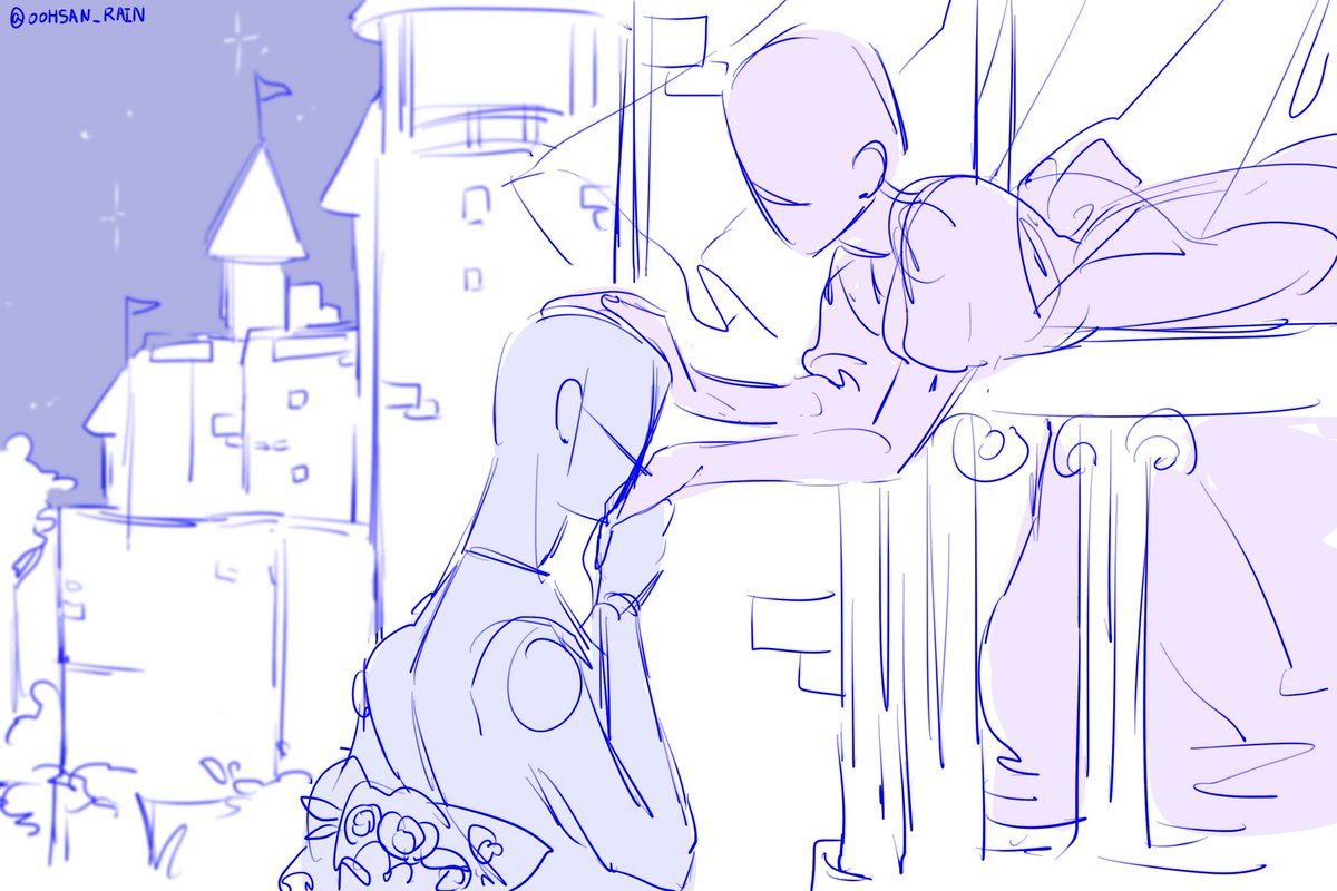 OOHSAN_RAIN's tweet image. #트레틀
#이메레스

공주와 밀회…그런걸 그리고싶었습니다😅