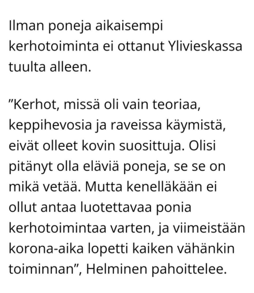 ankinyberg's tweet photo. Tärkeä huomio , hevosurheilu lehti . Valitettavasti toimintaa on johdateltu askarteluun ja keppihevosiin. Hevosissa ka poneissa on voimaa. Jos halutaan luoda lajille tulevaisuutta , #ravikoulut eturintamassa #ravit #tulevaisuus #nuorisotoiminta https://t.co/Gq5YLbyIEq