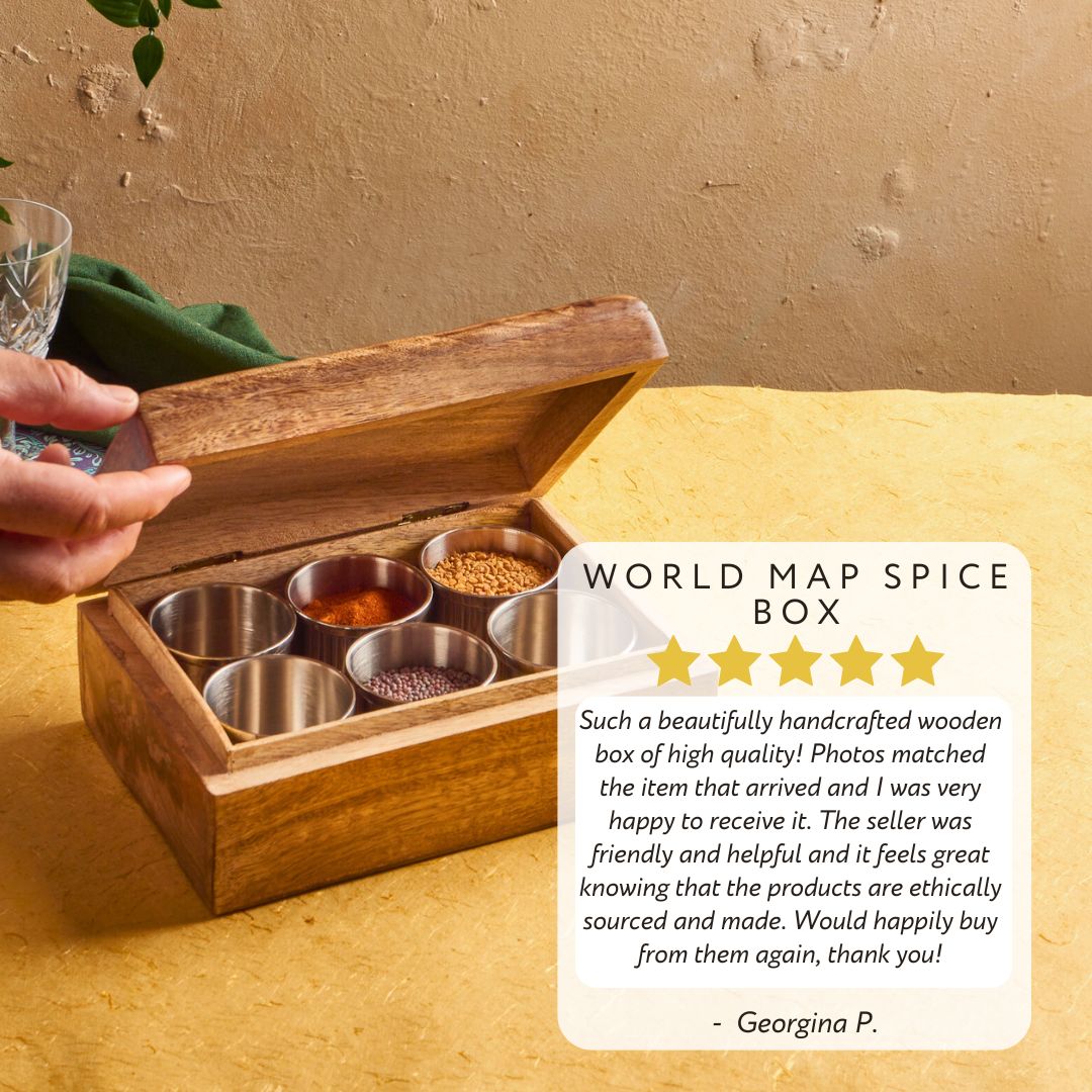 Happy Customer, Happy Us 🙂🙏

aksahomedecor.com/products/world…

#ethicallymade #makehomeyours #fairtradehome #spiceorganizer #woodenkitchenware #artisanmade #giftideas #shopsmall #zerowaste #socialimpact #elevatewithAksa #kitchenaccesories #giftsthatgiveback #cookgiftideas #kitchentools