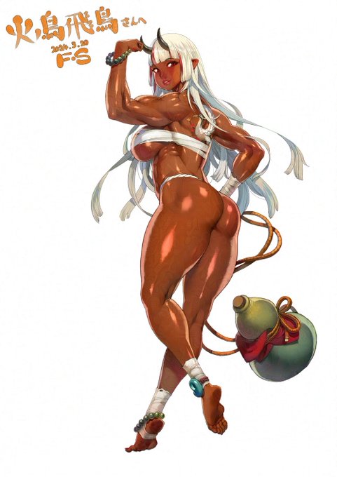 skebのコミッション。
ヌルテカムキカワ娘♪
#褐色娘 #筋肉娘 #鬼娘 
コミッションはskebで受け付けております♪
https://t.co/hTideImU4z 