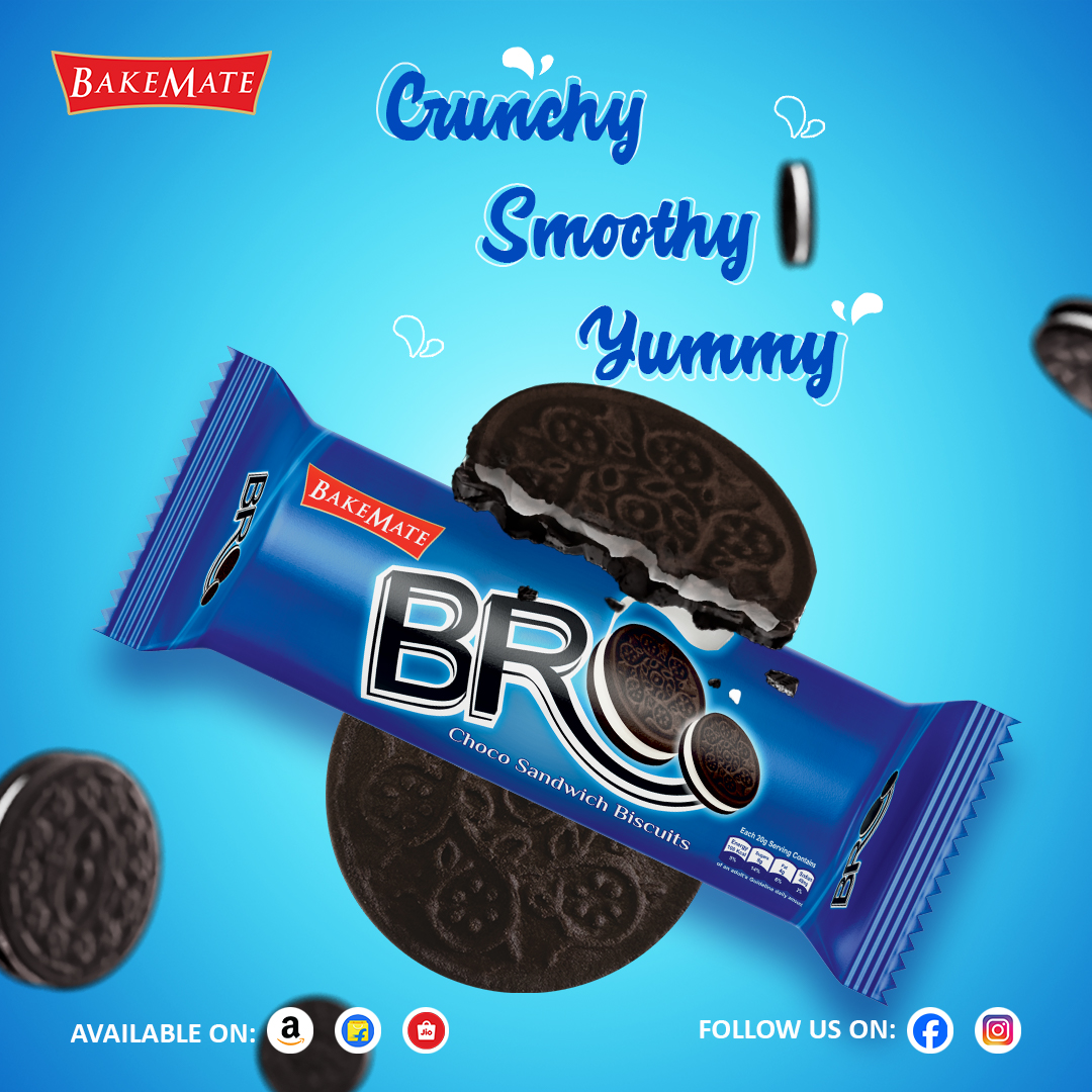 Crunchy in Every Bite - BakeMate BRO Sandwich Cookies
#Bakemate #Biscuits #Chocolates #Amazon #Import #Export #Flipkartsale #fmcg #AAHAR2024 #eventslive #Exhibition #Candies #oreo #Fmcgproducts #Bropop #CandyLollipop #Eclairs #Eclairstoffee