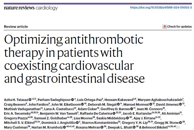 🧵…
1. Antithrombotic therapy for #cardiovascular disease is challenging when there's #GI disease. We share recs on how to navigate the complex coexistence in @NatRevCardiol.👏work @AzitaTalasaz &🌟team #CardioTwitter #HemeTwitter @BrighamResearch  👇
rdcu.be/dBUlc ...