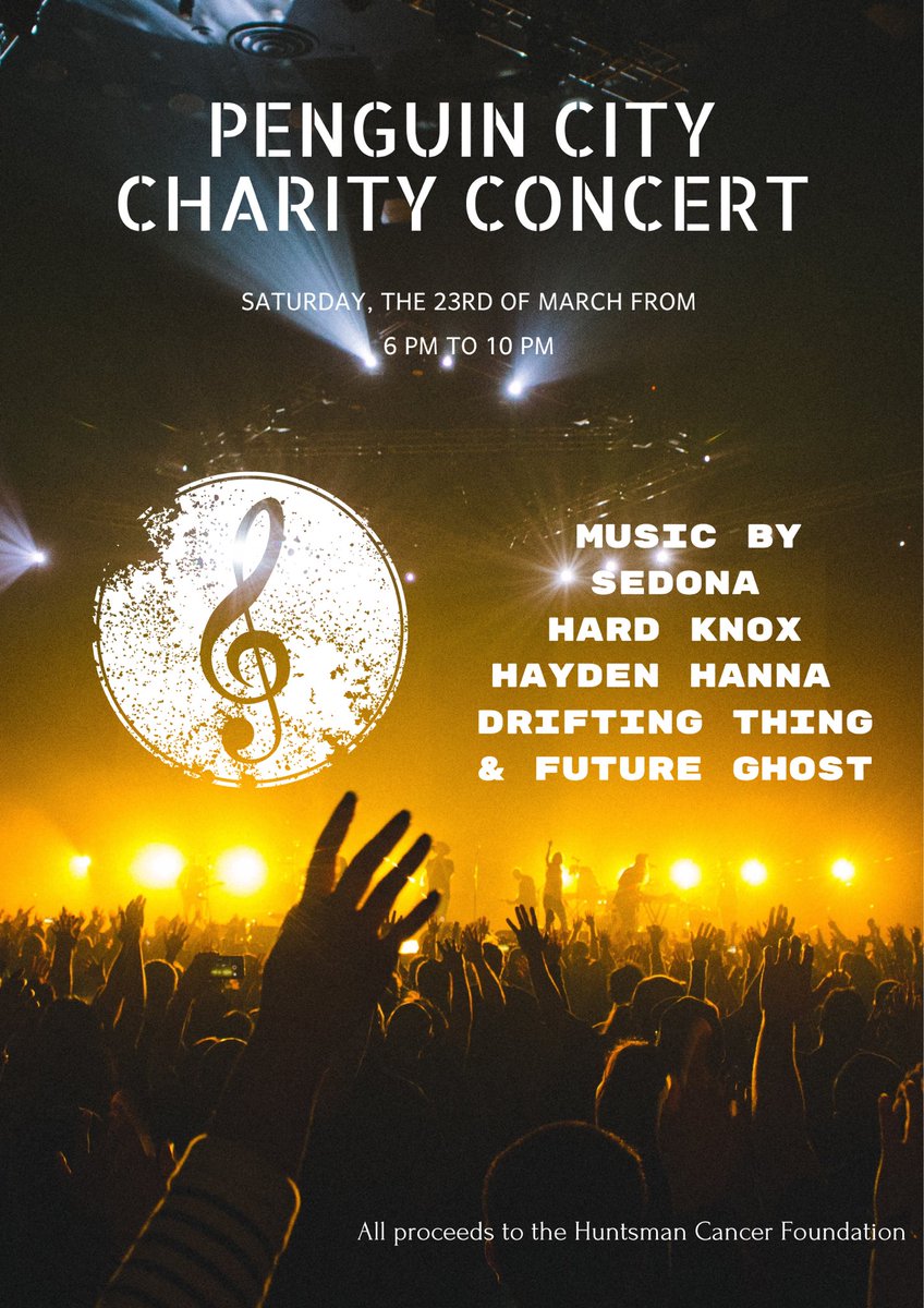 YtownBeats's tweet photo. Join us this Saturday, March 23rd for a heartful charity concert🎗️organized by Penguin City! All proceeds benefit Huntsman Cancer Foundation. Check out the lineup and be there! 🐧🎵
#CharityConcert #PenguinCity #downtownYsu 
#HuntsmanCancerFoundation #youngstown 
🎸🎤 https://t.co/ER6ccWpGtf