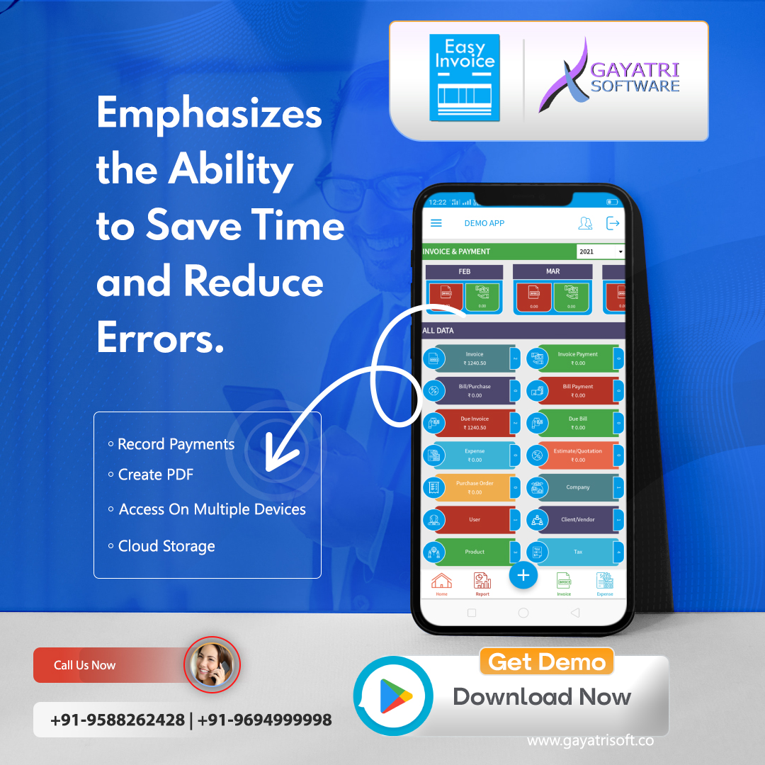 Boost your productivity and eliminate invoice errors with Easy Invoice Pro!  Our innovative software streamlines your invoicing process, saving your team valuable time. #easyinvoiceproapp  #invoicemakerapp #InvoiceManagement #invoicequotationmanager #InvoicingMadeEasy