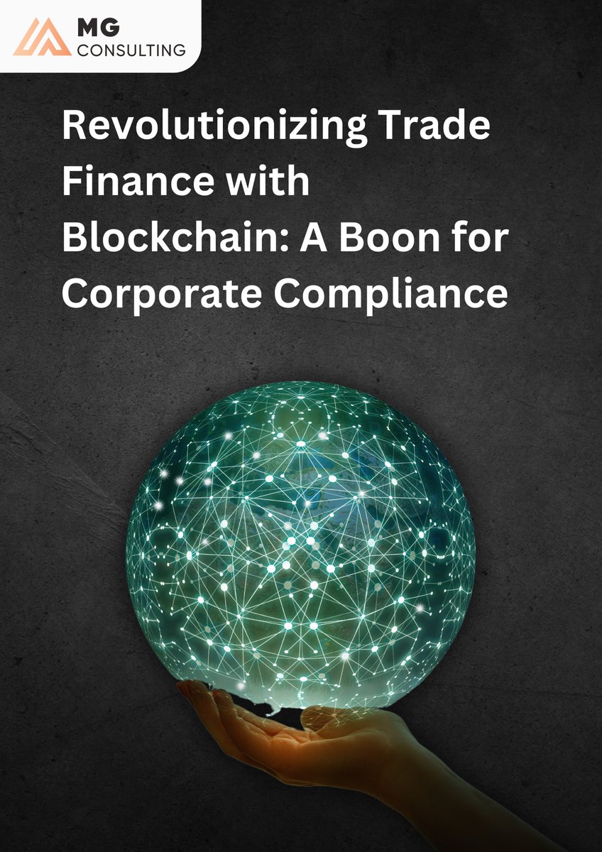 Tired of the paper chase in trade finance? Delays, errors, and fraud slowing you down?  

Blockchain is revolutionizing the industry, offering a secure and transparent way to streamline transactions and enhance corporate compliance.  

#Blockchain #TradeFinance #MGConsulting