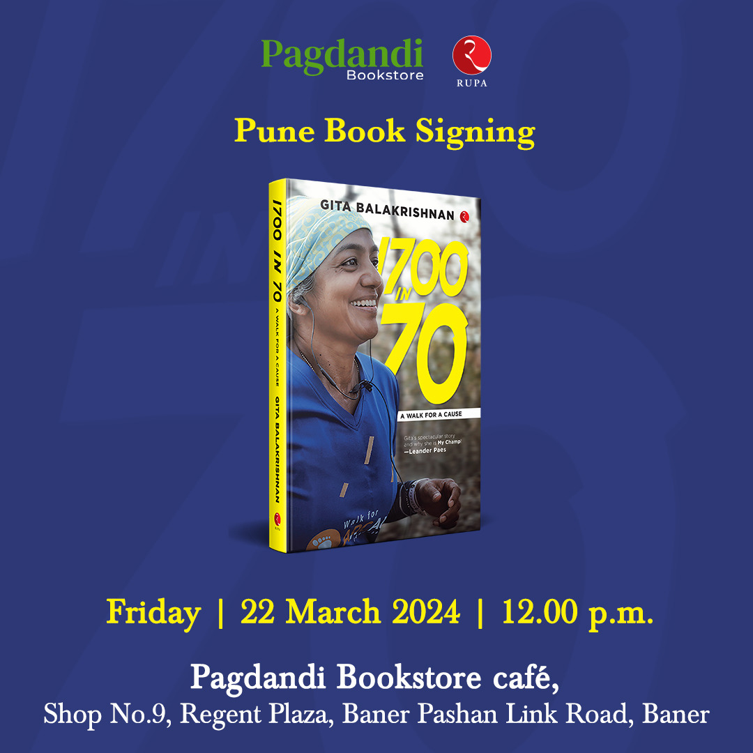 #PuneBookSigning Get a signed copy of @gita_ethos' #1700In70 at @Pagdandiworld .