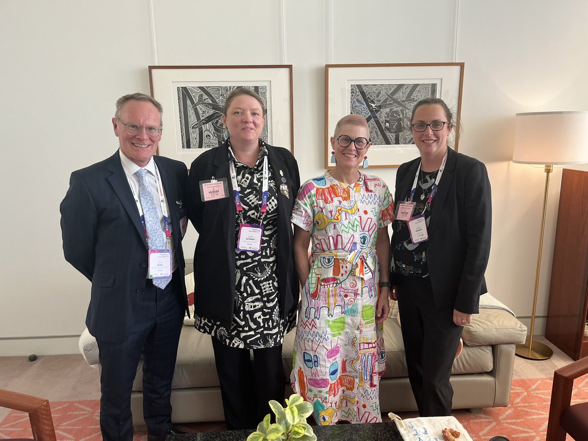 Fantastic conversations with QLD Senator Penny Allman-Payne @senatorpennyqld and her advisor Lily Raynes. Great meeting Tony Willis and Leah Lynham as well. Excited about progress for shiftworkers in our regions #SMP2024 @ScienceAU #SuperstarsofSTEM @CQU @CQUni_Appleton