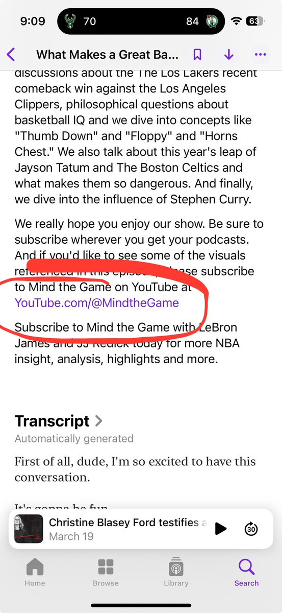 glickman's tweet photo. @jj_redick this link is wrong in Apple Podcast app :-). Went to some video game channel… https://t.co/LwqGafH23K
