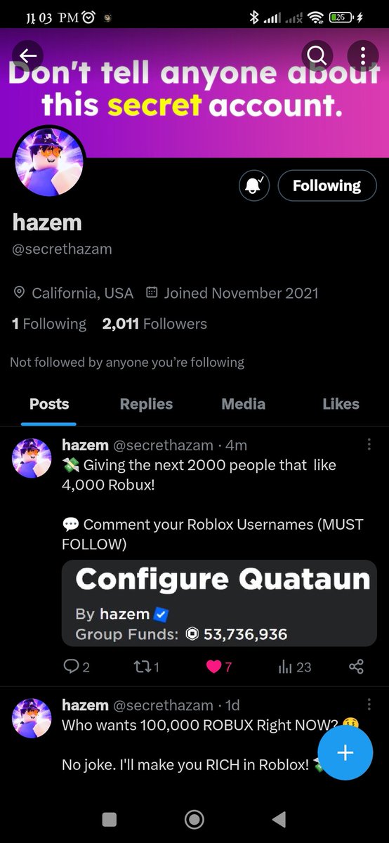 QuaintPlayz's tweet photo. @secretshazem Username: QuaintMobile https://t.co/SOWJVx14Ei