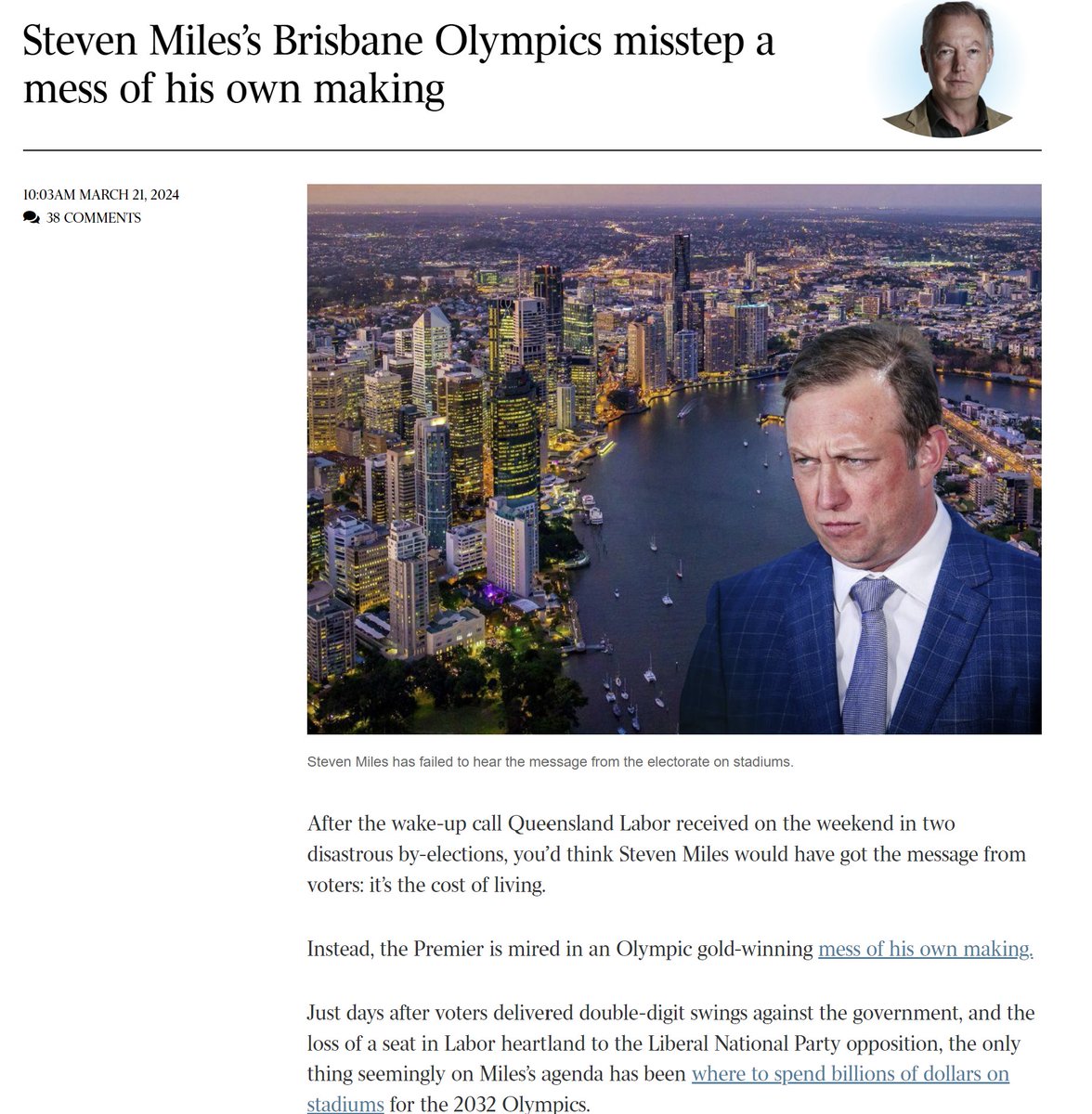 MrsS2023's tweet photo. Queenslands #GoldMedalFailure #MilesBehind
Labor are NOT up to governing Queensland.
This clown, the Union puppet, Miles is incompetent. And does not listen. https://t.co/806cOvrIH6