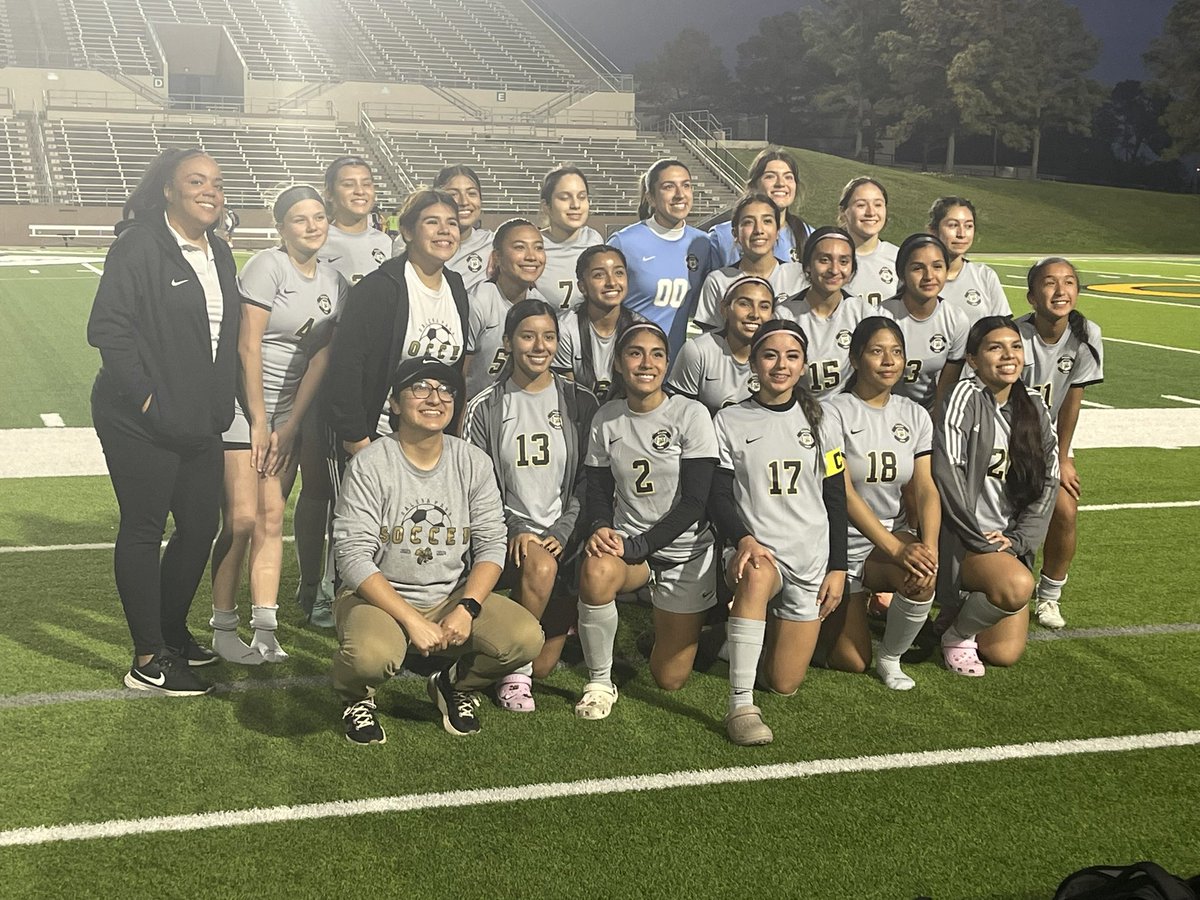 Congratulations to our Lady Jacket soccer team on their win over Milby tonight! They have earned 1st place and are District Champions!