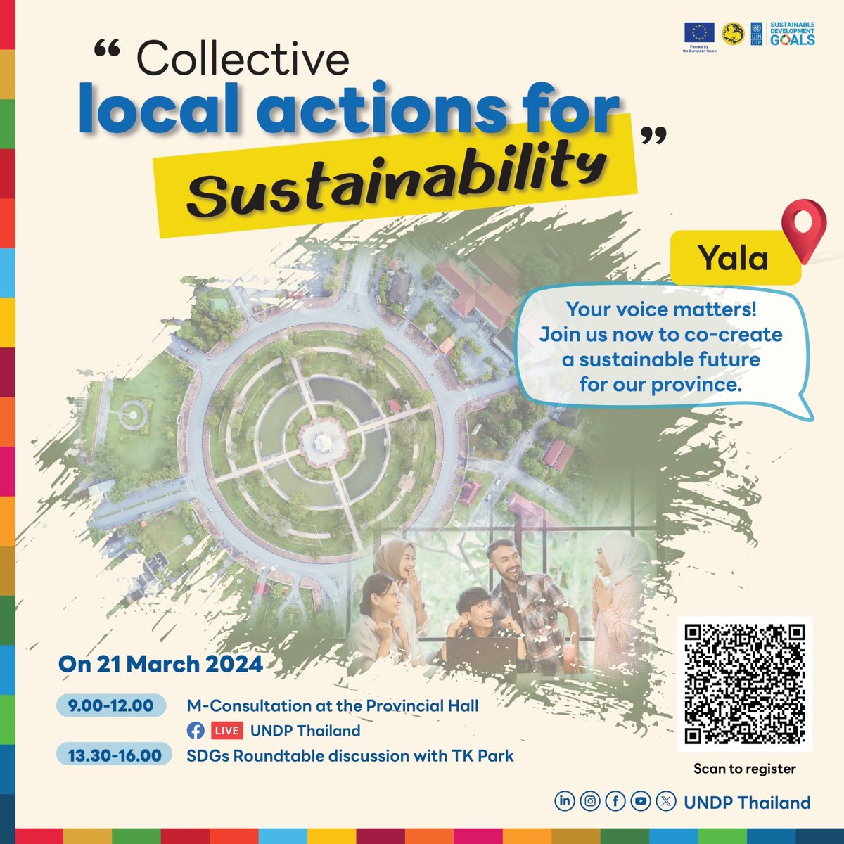 Today we are discussing with our partners in #Yala the initial findings of the #SDGAssessment facilitated by @UNDPThailand. Looking forward to exchanging with the Governor, research institutes, SCOs and local communities to advance #SDGs #localAction @EUinThailand