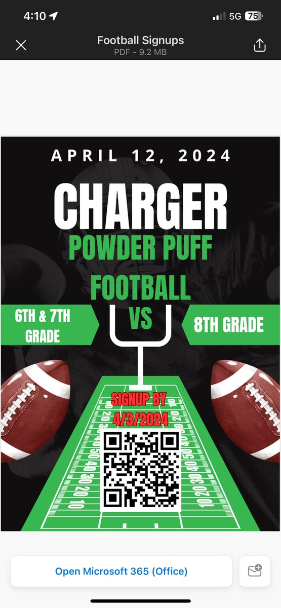 AFMS is having our first Powder Puff game on April 12th. Signup is now open at tinyurl.com/AFMSPowderPuff…. We look forward to seeing our 6th and 7th Grade team take on the 8th Grade. Who will win our first game?