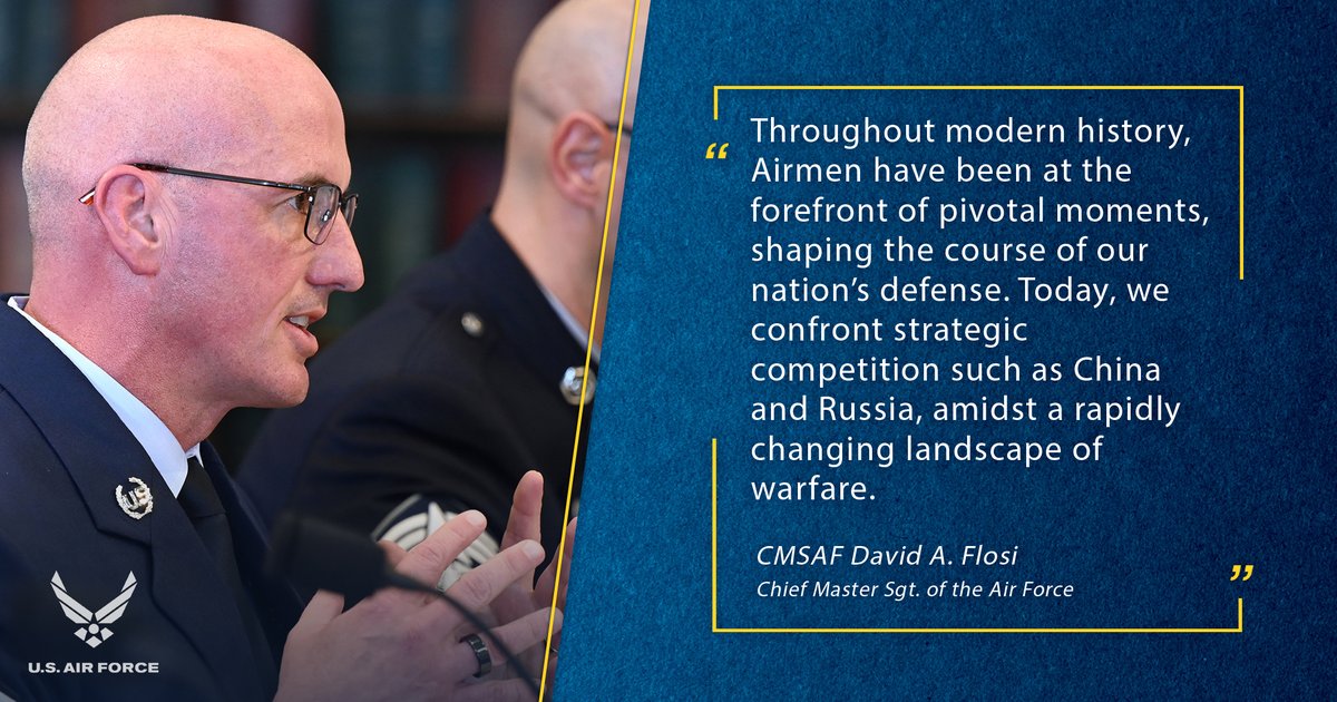 CMSAF David A. Flosi testified to a Congressional subcommittee on the importance of quality-of-life initiatives to service members & their families & the role those programs play in ensuring military readiness & retention. 

af.mil/News/Article-D…