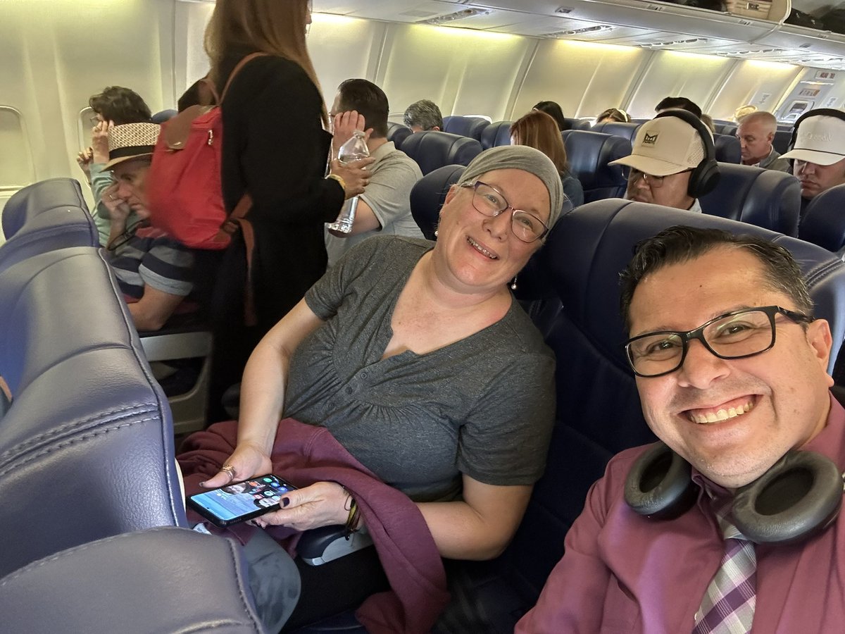 On our way to #SpringCUE24. Already finding great people on the way.