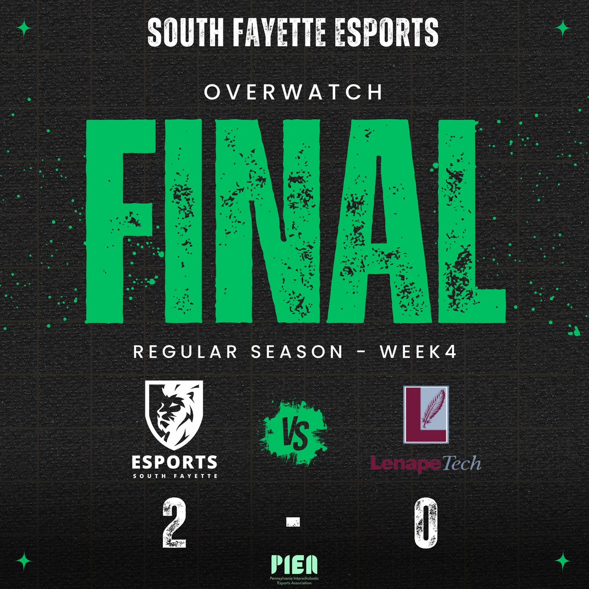 Congrats to our HS Overwatch Team for defeating Lenape Tech 2-0 today! Watch the replay on our Twitch channel! #SFHSLionPride #SFlionPride @piea_esports