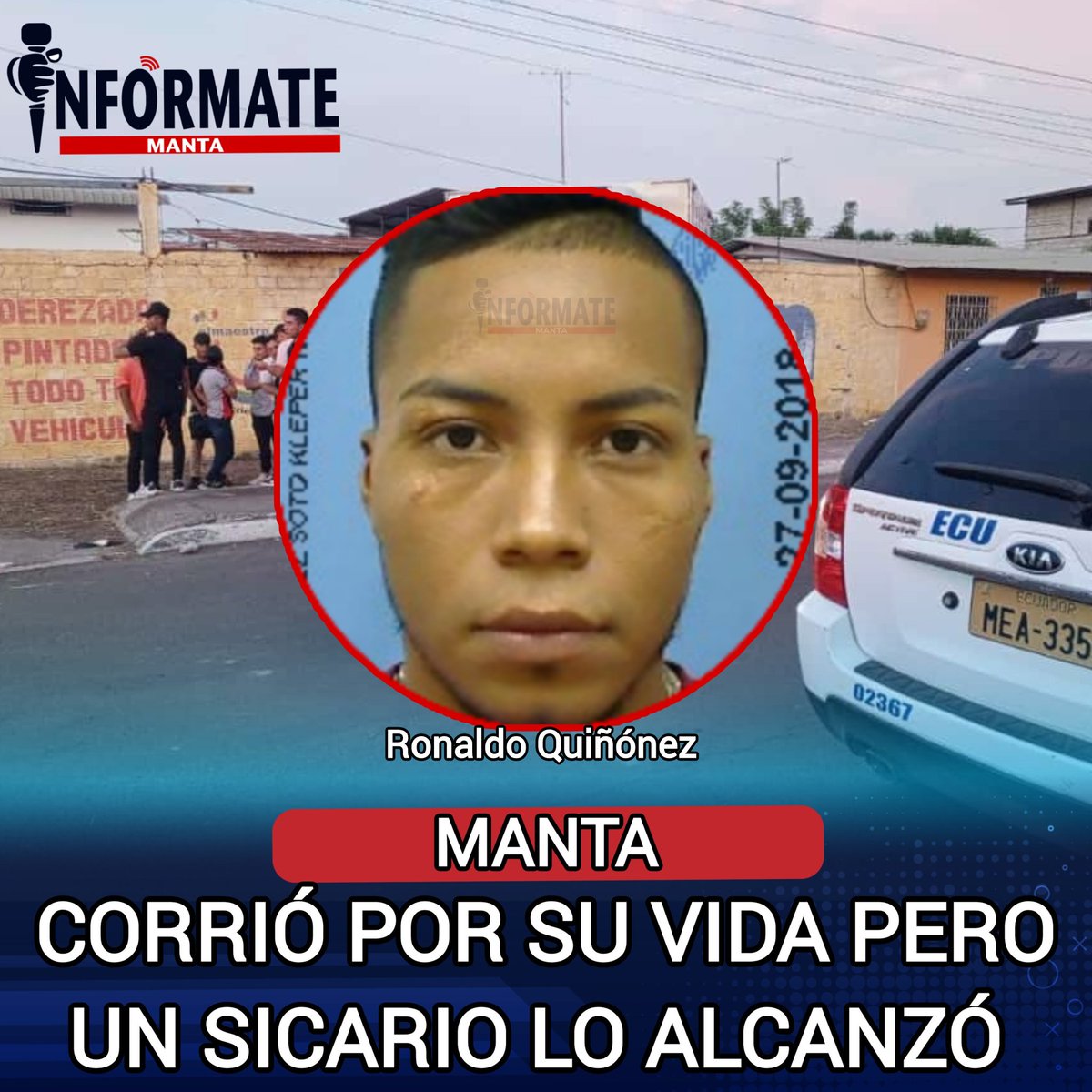 #MANTA || A pesar de que un hombre corrió para intentar salvar su vida; no lo logró. Un sicario en moto lo alcanzó y lo acribilló. facebook.com/share/p/UTRrjd…