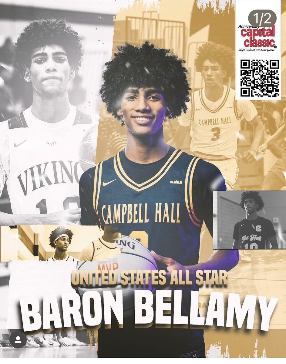 So excited for our @baronbellamy_ who was selected to play in the National Capital Classic All-Star game held in Washington D.C. Well Deserved Baron! @FrankieBur @RonMFlores @PaulBiancardi @TDNike @latsondheimer @gocampbellhall @Trigonis30 @CoachDavidGrace @roberticart