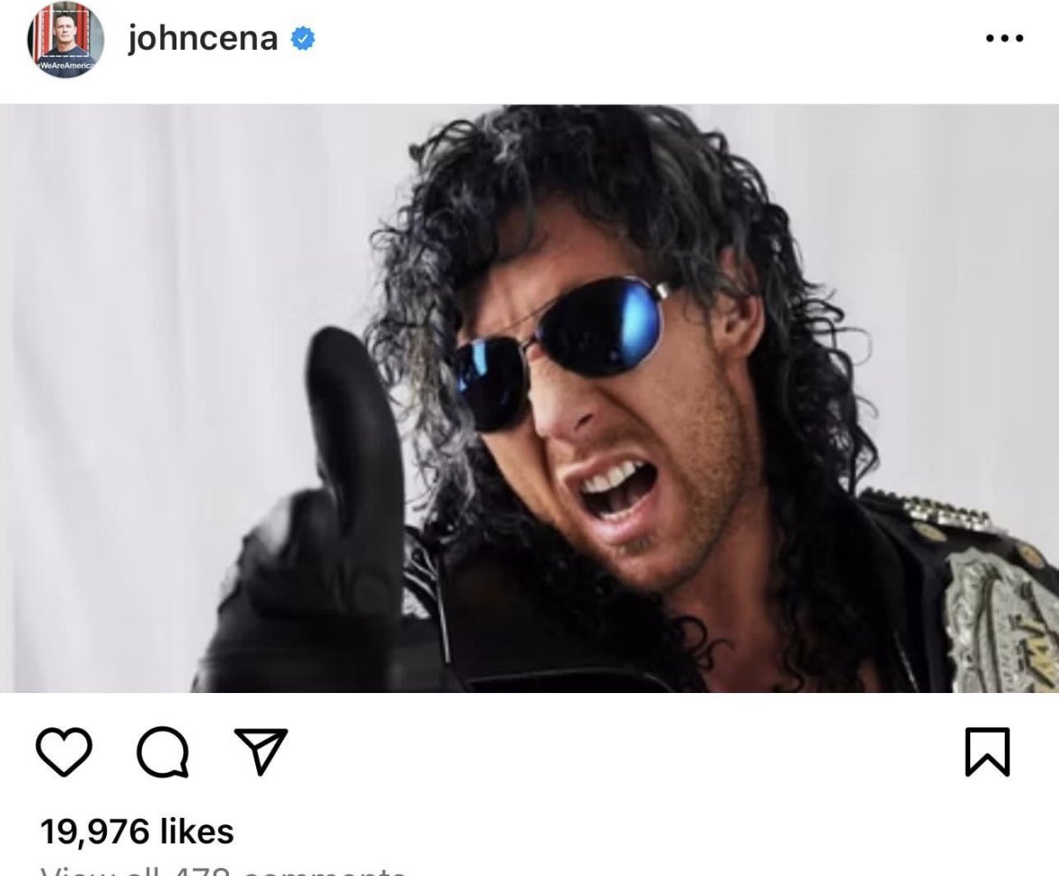 WrestlingEdge's tweet photo. John Cena has posted an AEW photo! 👀 https://t.co/94njkxxEP7