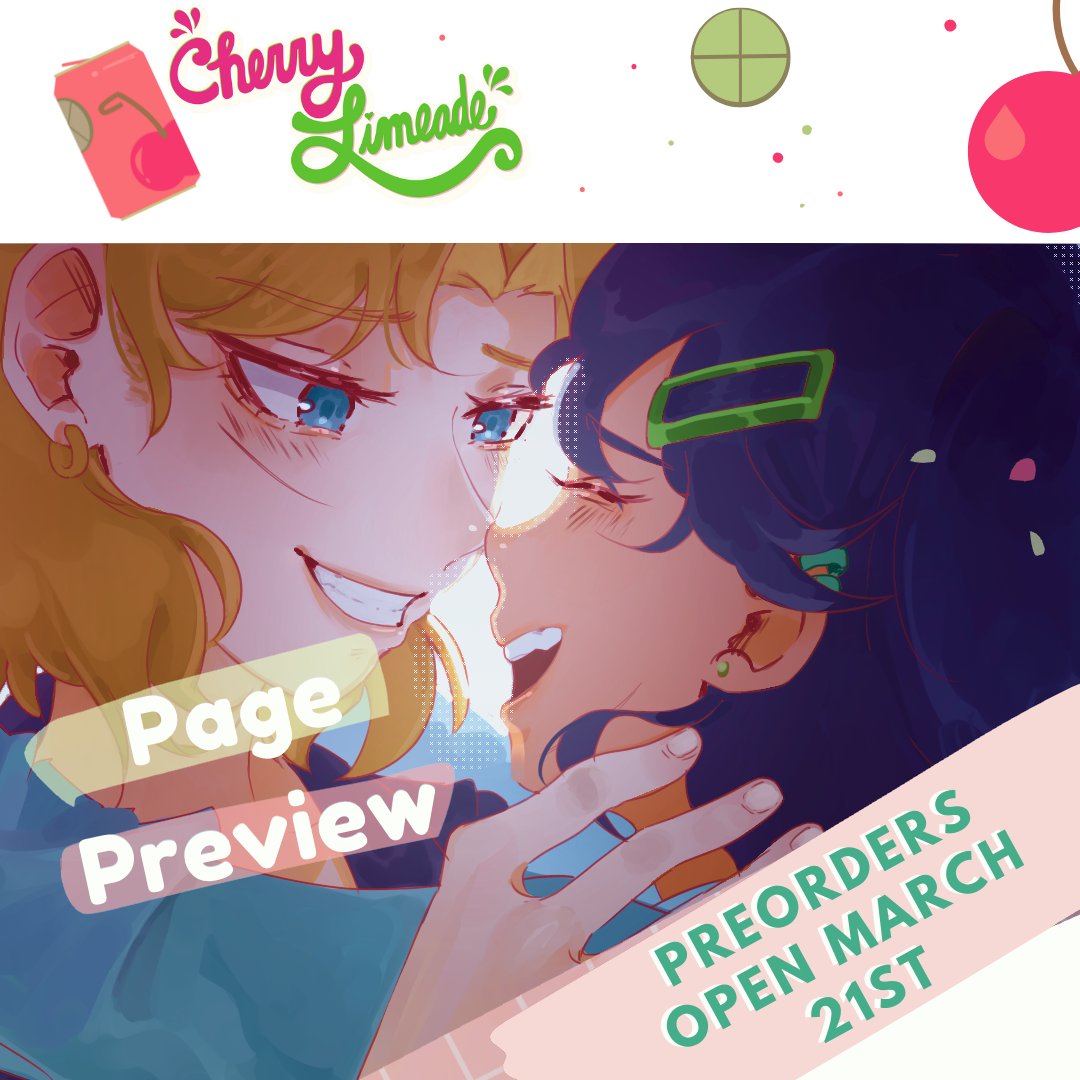 Hey Sasharcyland, here's a sneak peek of my piece for Cherry Limeade!!! Co-dependency yuri prevails!!! Go preorder a copy of yours on March 21st (TOMORROW)!!! 

All profits will go to Care For Gaza! 💚
@CL_SasharcyZine #amphibia #sasharcy