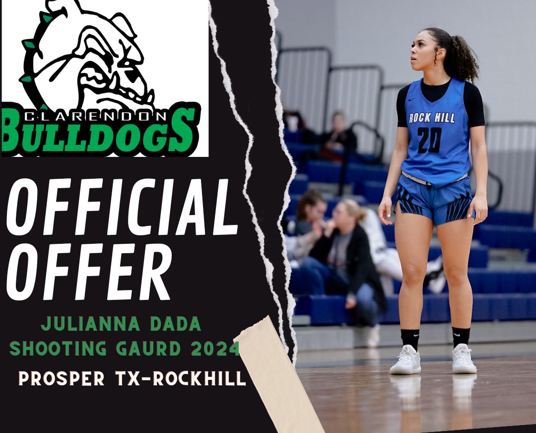 JuliannaDada's tweet image. After a great conversation with Coach Erika, I am thankful to receive an offer by Clarendon college @ClarendonColle1 #bulldogs
@RockHillGBB