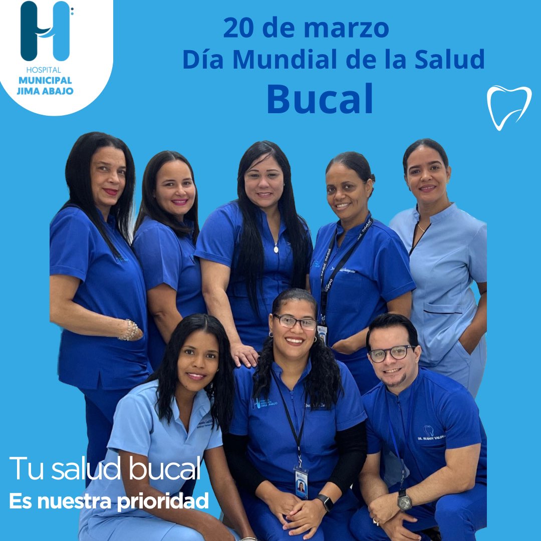 Hospitaljima's tweet image. El 20 de marzo fue establecido como el día mundial de la salud bucodental con el fin de generar consciencia y educar acerca de la importancia de esta y para informar sobre las buenas prácticas de higiene bucal.
@srscibaocentralrd #dientessanos