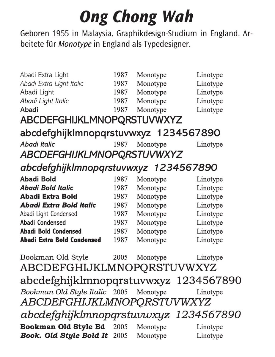 I'm really reaching here but does anyone here know anything about Ong Chong Wah? He's a Malaysian type designer for @Monotype that designed some of the most used fonts for Microsoft, which are Abadi and Bookman. Would love to interview him on his life and typography journey.