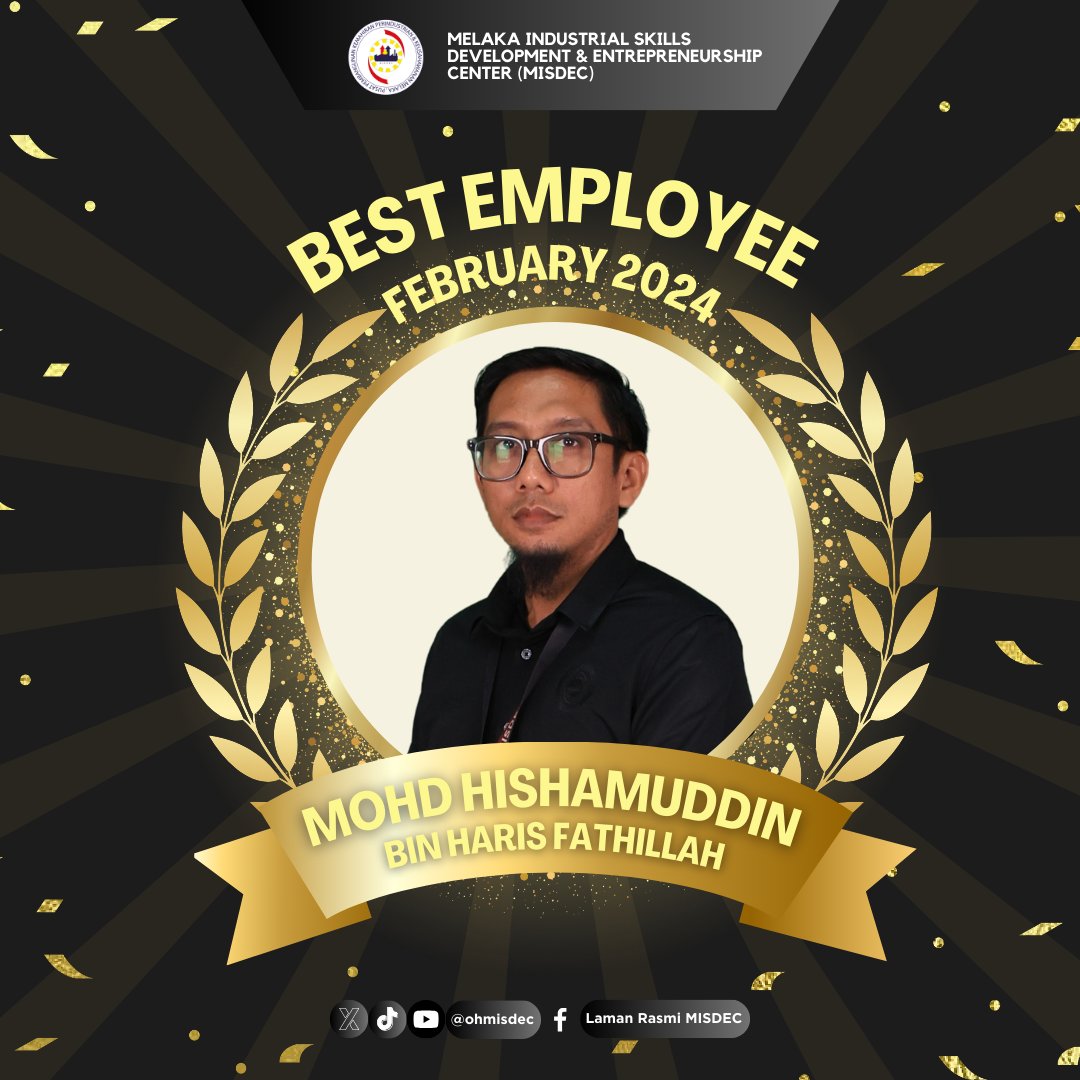 [BEST EMPLOYEE FEBRUARY 2024]

Congratulations on being named the Best Employee of February 2024! Your hard work, dedication, and outstanding contributions have truly set you apart. Here's to your continued success and many more achievements ahead! 📷📷
.
#employeeofthemonthaward