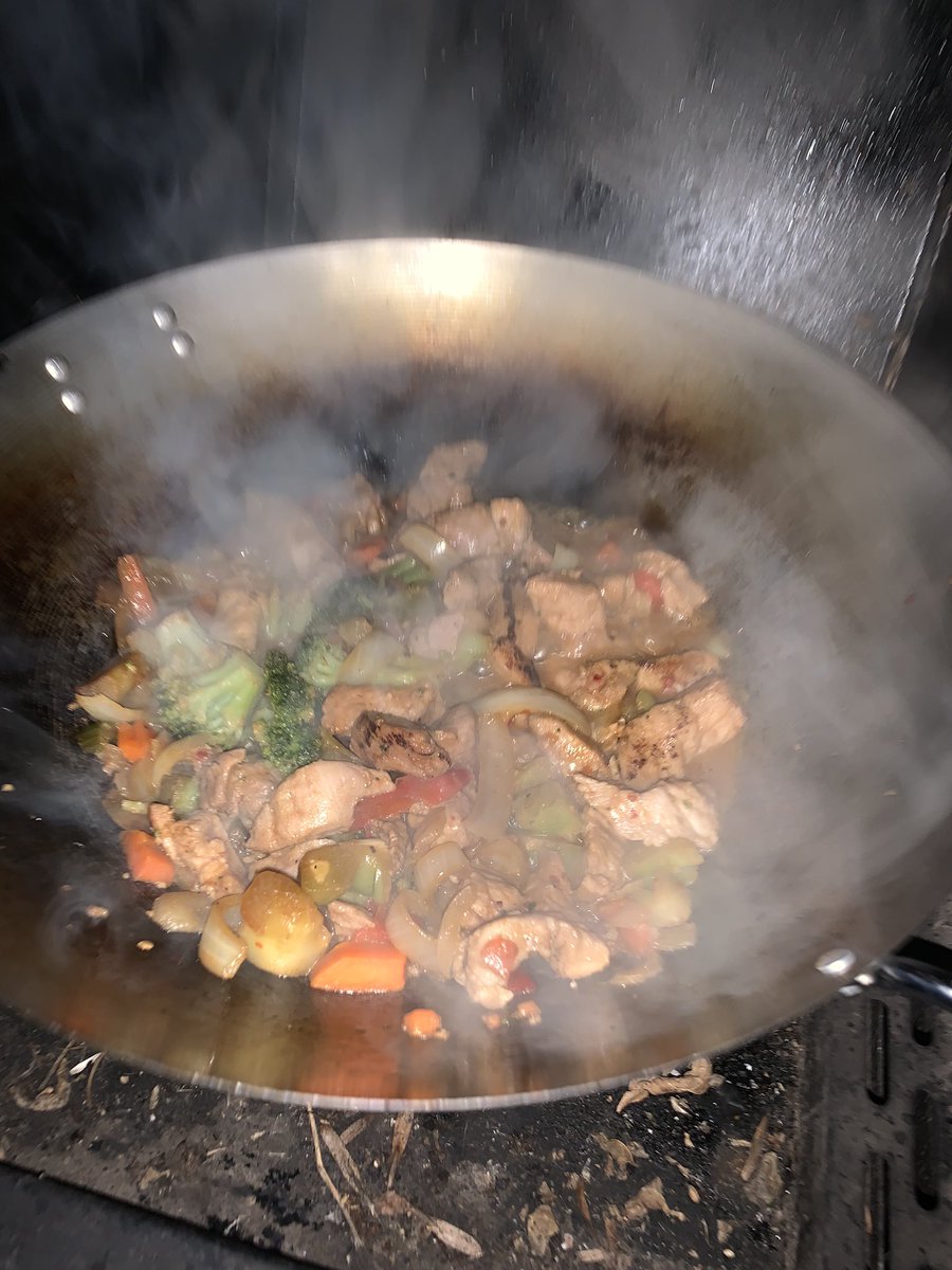Late night rabbit stir fry on the grill. 🤤 #ND #asianfood