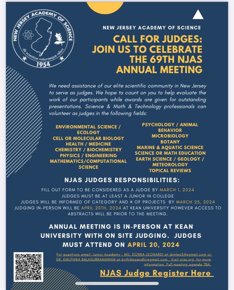 Join us to Celebrate the 69th annual NJAS meeting!

Lots of great and exciting opportunities!