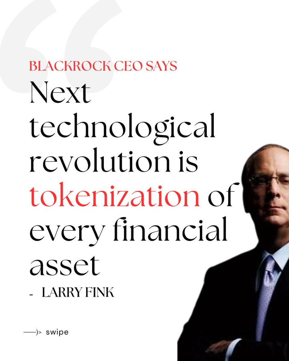 Blackrock getting into crypto changed everything

A Bitcoin ETF approval has been tried for many years

Once Blackrock put in their application, BOOM approved 6 months later

Blackrock is now starting to tokenize RWAs and every bank is watching

A flood of money will come onchain