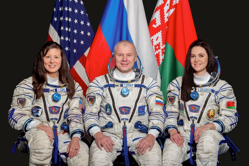 Three crew members will blast off tomorrow, Thursday, March 21, to support Expedition 70 aboard @Space_Station. @NASA astronaut Tracy C. Dyson, Roscosmos cosmonaut Oleg Novitskiy, & spaceflight participant Marina Vasilevskaya of Belarus, are scheduled to lift off on the Roscosmos