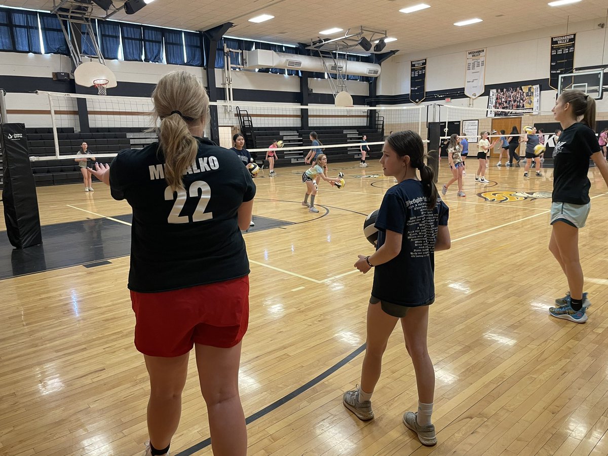 First volleyball open gym a huge success. Thank you to the Lady Knight Athletes for helping out.