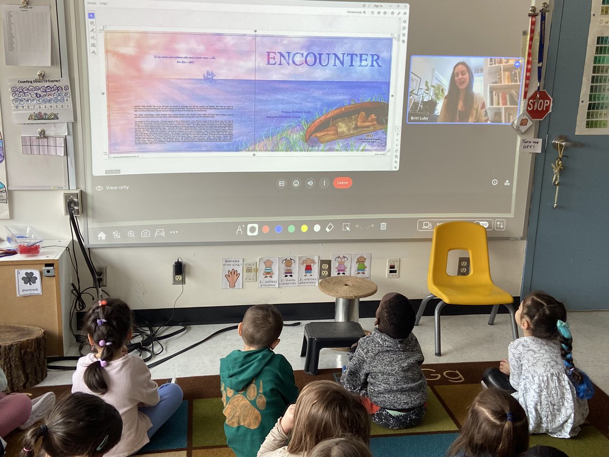 Listening to the book Encounter read by the author Brittany Luby. We learned about our differences and similarities and how we can see things differently. ❤️ <a href="/stgregk1friends/">Natasha Pugliese</a> <a href="/StGregoryOCSB/">St. Gregory School</a>