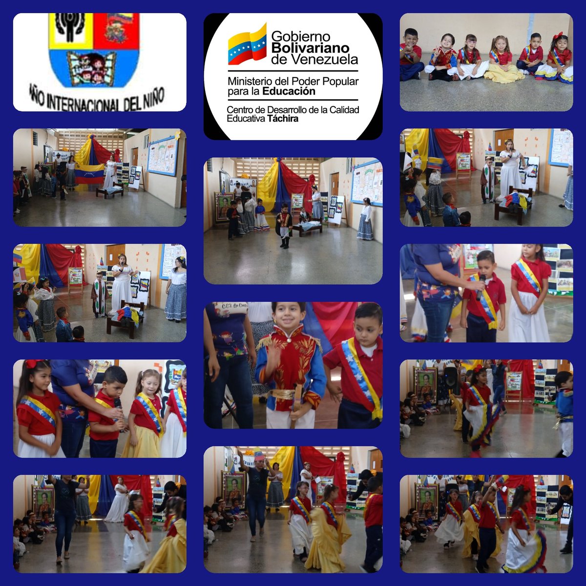 Cierre de la Semana Bolivariana con la participación de los niños del Grupo C con sus docentes Reinymar La Concha, Vanessa Pérez, Ernestina González y Jackeline Peñaloza.