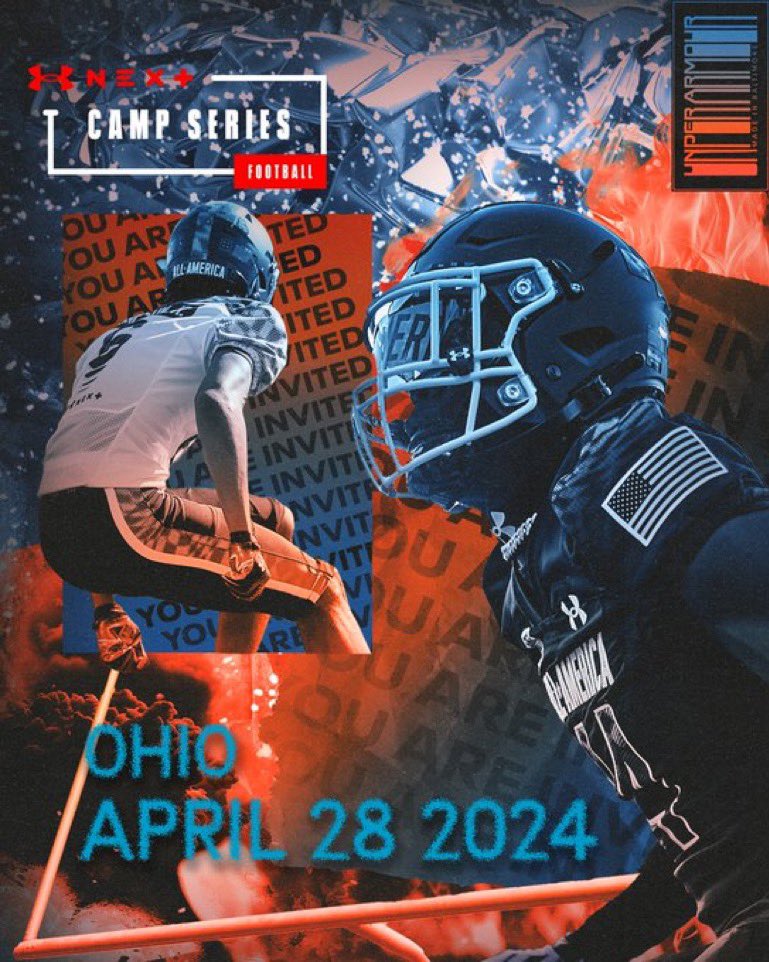 Grateful to be invited to Ohio Under Armour All-America Camp Series! Can’t wait to be there‼️@DemetricDWarren @CraigHaubert @TheUCReport @TomLuginbill #UANext