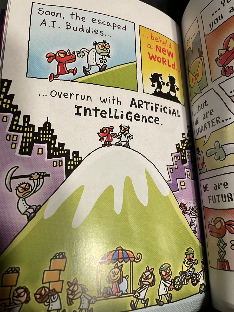 Can’t believe I’m reading a bedtime story about AI taking over the world.. #ai #dogman