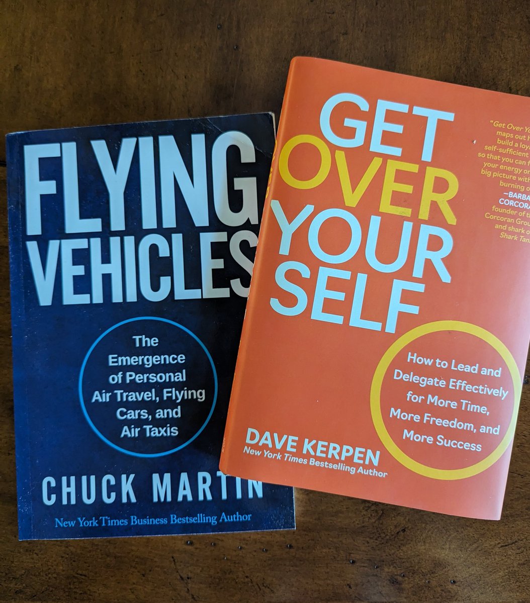 I strangely find myself (the online person that I am) with two *physical* books. Both by people that I know and admire. And both books anticipate a most glorious future. @DaveKerpen's book reminds me that even though I am starting a brand new adventure for myself, I will have