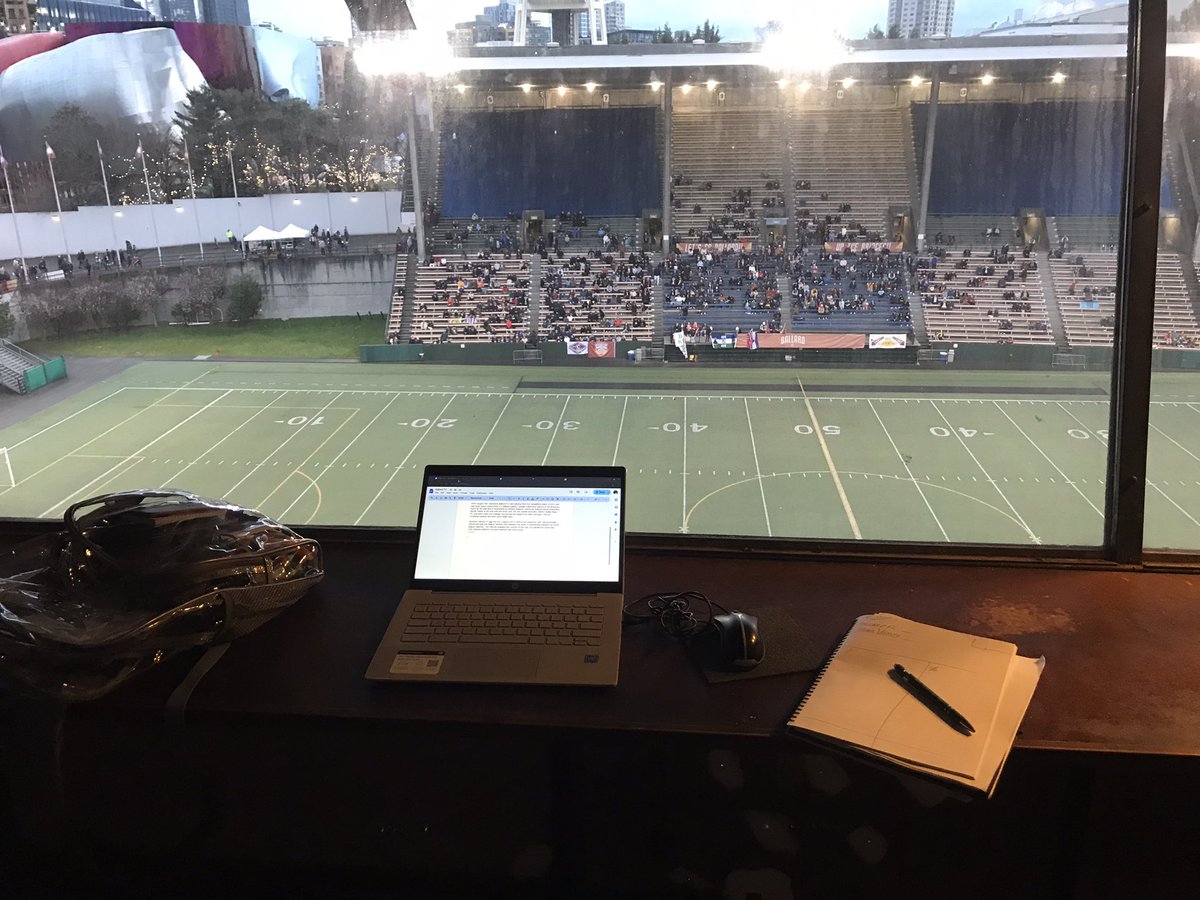 shotgunprose's tweet photo. US Open Cup r1 in Seattle as I am perched in the ever terrifying Memorial Stadium press box - Ballard FC v Spokane Velocity https://t.co/jG32NMzbwK