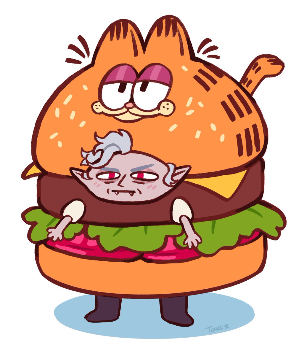 「Garfield Astarion burger... 」|🦇 Tiny Tone 🔜 Megacon A489 🦇のイラスト
