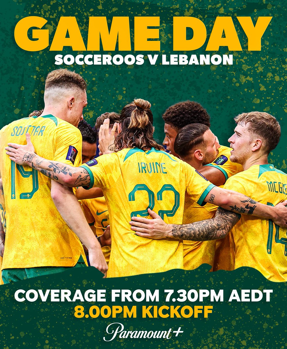 ParamountPlusAU's tweet photo. Get set for @Socceroos game day in Sydney β½οΈ
Watch #AUSvLIB is live tonight on Paramount+ πΊ https://t.co/I9swz6HnV7