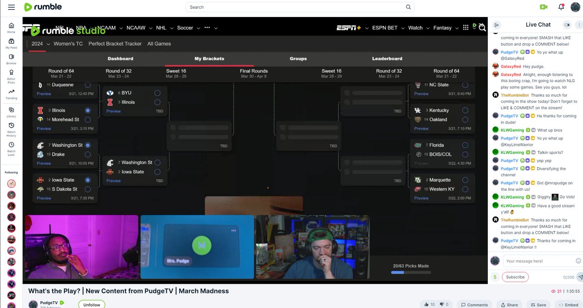 UnclePudge_'s tweet photo. There have been some really cool updates on @theRumbleStudio!
- Multiple cameras on presenter
- Sound from screen on screen sharing
- Chat view updates
Keep it up @rumblevideo!
#WhatsthePlay #PudgeTV #RumbleTakeover https://t.co/3vuPH3jzJs