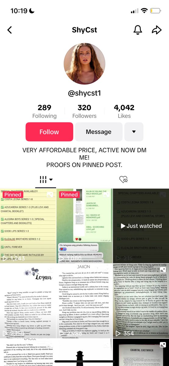 radlienzhoe's tweet photo. hello JSLs! I found this video on my tiktok account and I think na it’s illegal to sell someone’s sc. Please help me to report this acc! https://t.co/xbir9jw142
