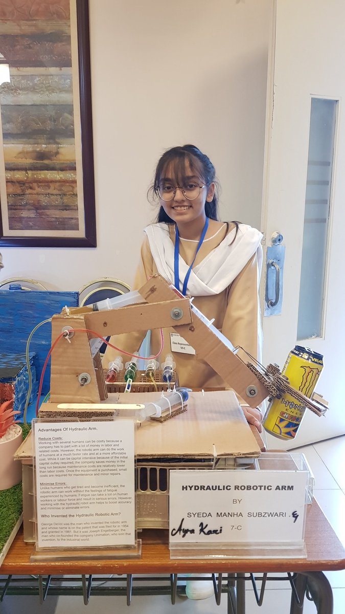SyedShaheryarS's tweet photo. Hi Adeel Uncle ! This is my new robotic hydraulic arm. How is it? Science project.
From Syeda Manha Subzwari 😀
#sunrisewithadeelazhar #FPS https://t.co/xbTscNWkYF