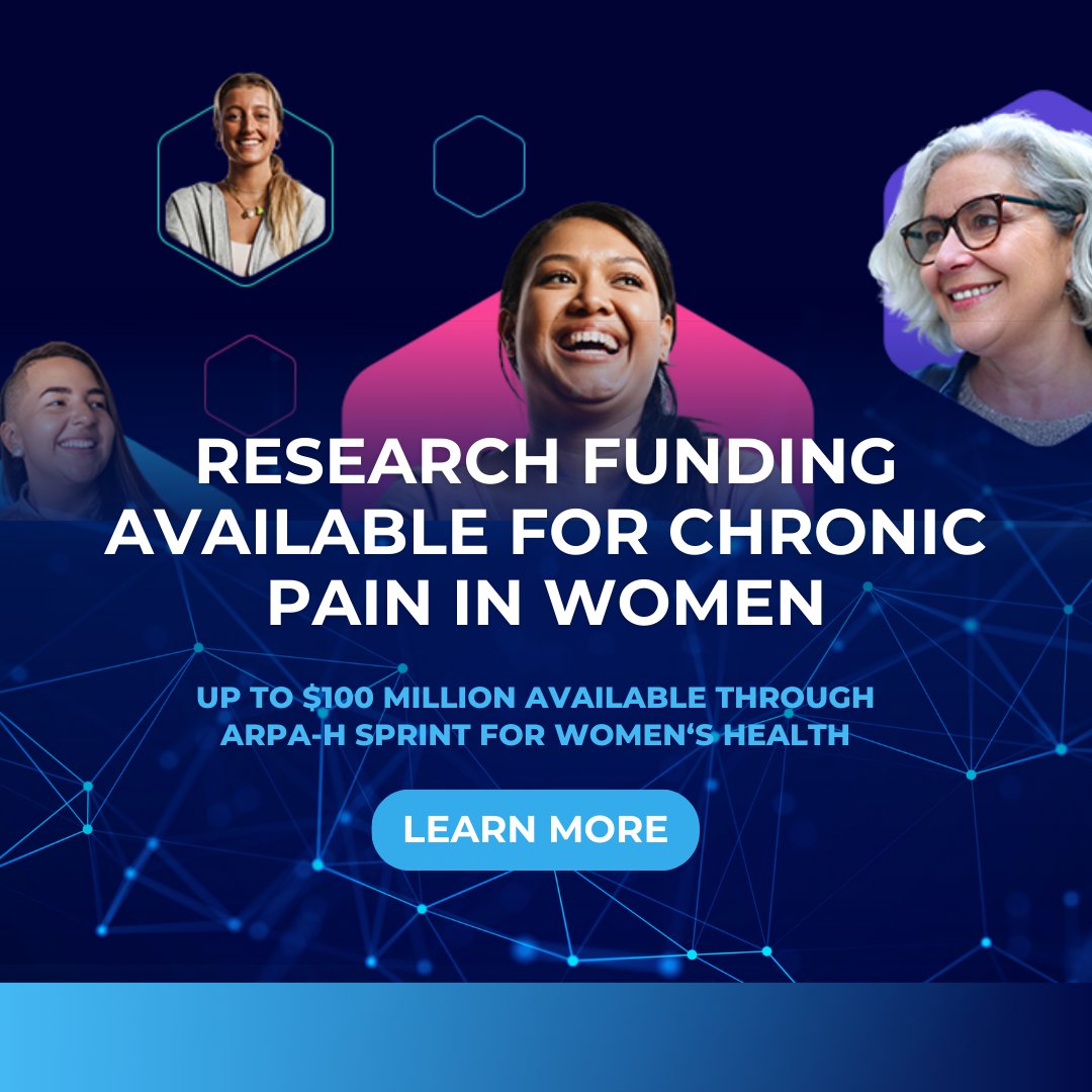 The @ARPA_H is committing up to $100 million in research funding. Of note, funding for objective and quantitative measurements of women’s pain. Learn more and submit a request for solution (RFS). Deadline is Monday, April 15, 12 PM Eastern Time. bit.ly/499JsMy